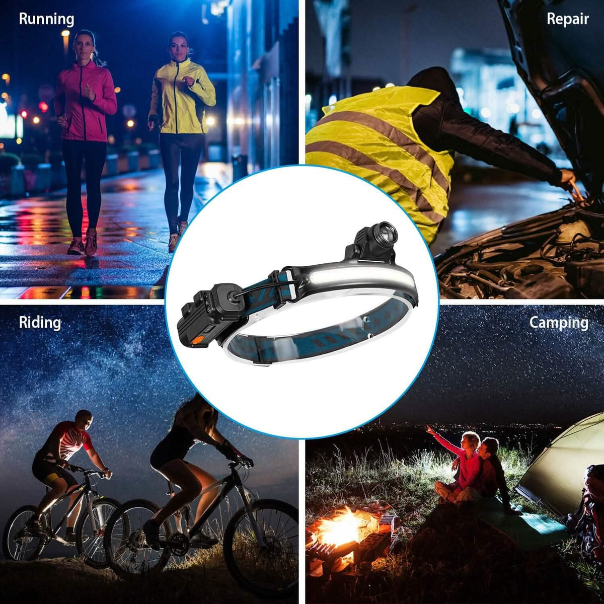 Rechargeable Motion Sensor Head Lamp 6 Light Modes - A-1 Thread Vault