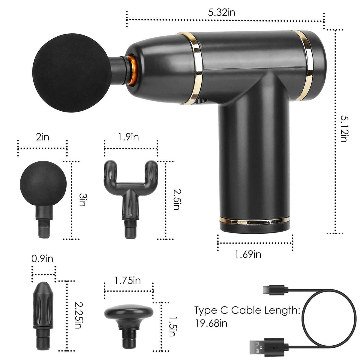 Rechargeable Percussion Massage Gun - A-1 Thread Vault
