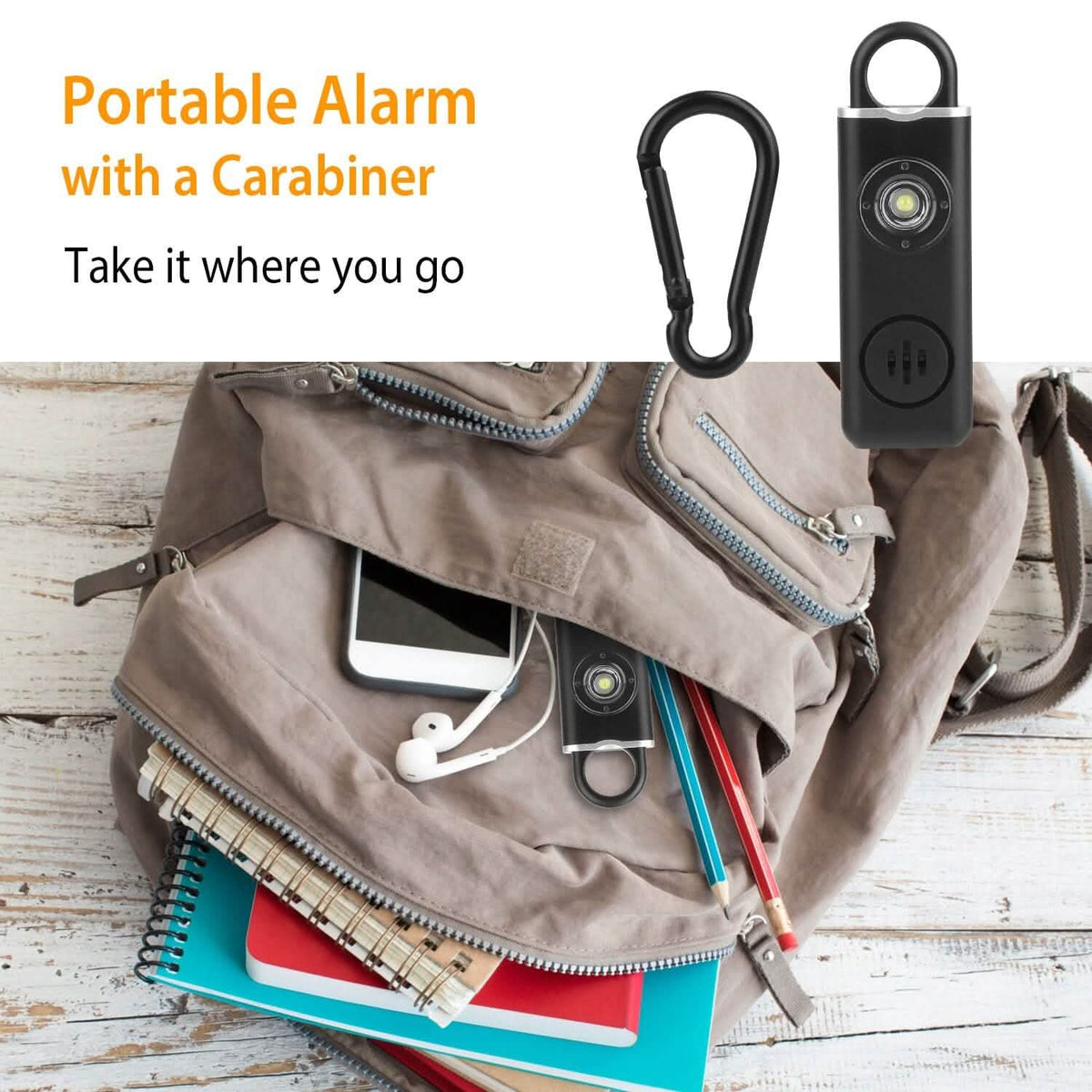 Rechargeable Personal Safety Alarm with Strobe Light - A-1 Thread Vault
