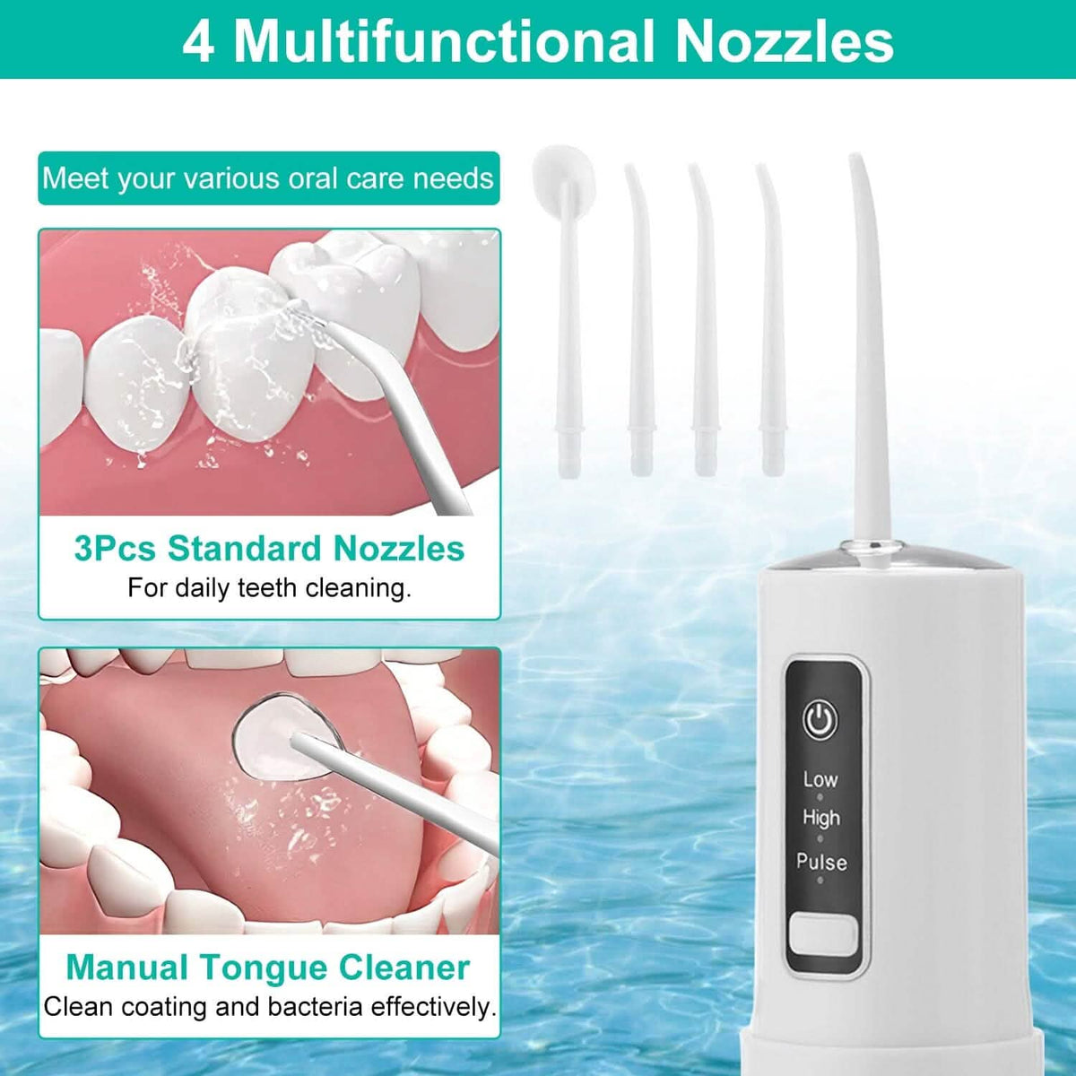 Rechargeable Portable Water Flosser - A-1 Thread Vault