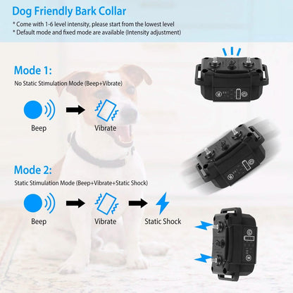 Rechargeable Waterproof Beep Vibration Static Stimulation Bark Stopper - A-1 Thread Vault