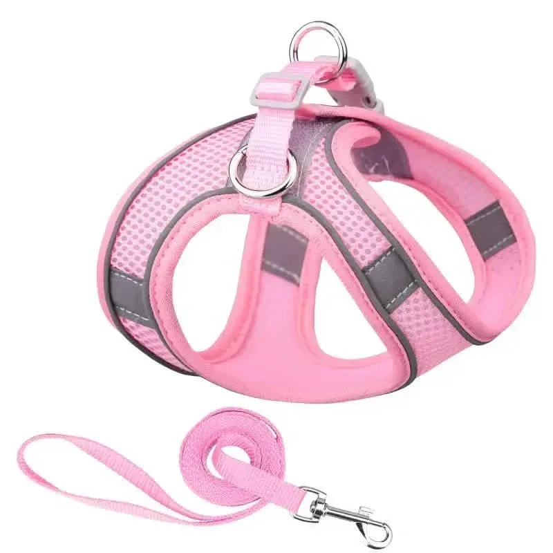 Reflective Dogs Harness with Leash Adjustable Harness Vest Breathable Collars - A-1 Thread Vault