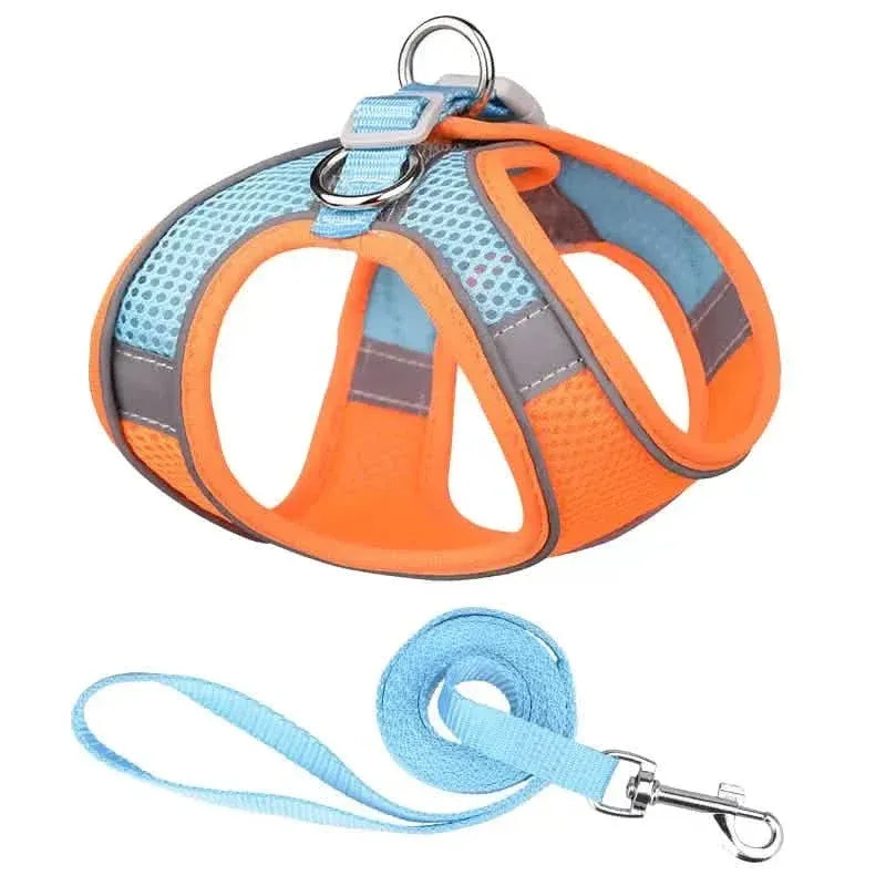 Reflective Dogs Harness with Leash Adjustable Harness Vest Breathable Collars - A-1 Thread Vault