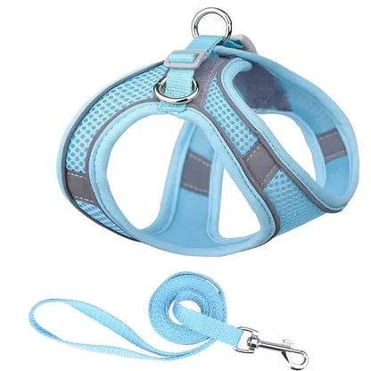 Reflective Dogs Harness with Leash Adjustable Harness Vest Breathable Collars - A-1 Thread Vault