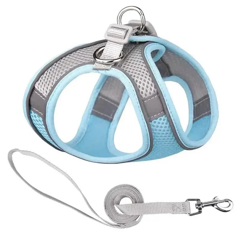 Reflective Dogs Harness with Leash Adjustable Harness Vest Breathable Collars - A-1 Thread Vault