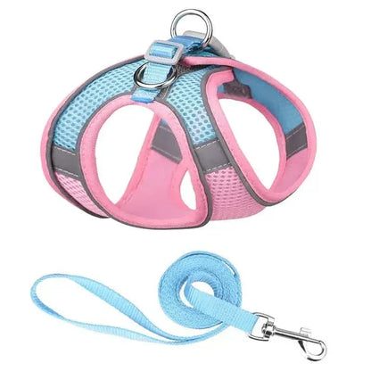 Reflective Dogs Harness with Leash Adjustable Harness Vest Breathable Collars - A-1 Thread Vault