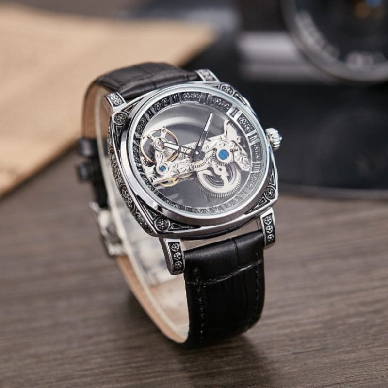 Relief-embossed Vintage Luminous Self-winding Mechanical Watch - A-1 Thread Vault