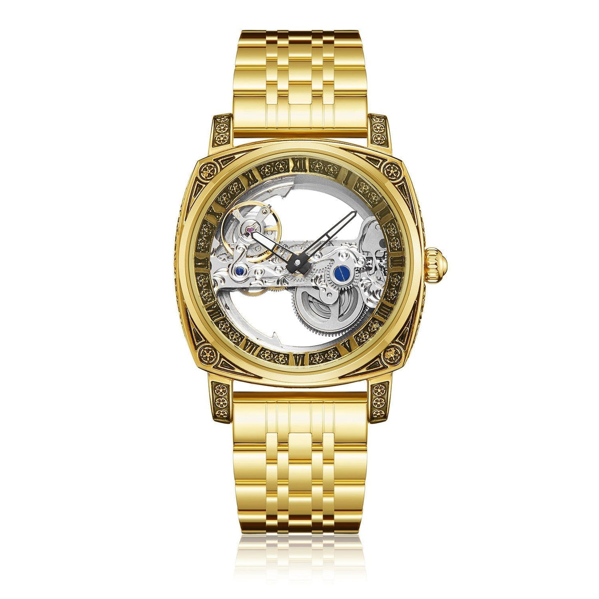 Relief-embossed Vintage Luminous Self-winding Mechanical Watch - A-1 Thread Vault