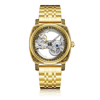 Relief-embossed Vintage Luminous Self-winding Mechanical Watch - A-1 Thread Vault