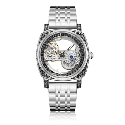 Relief-embossed Vintage Luminous Self-winding Mechanical Watch - A-1 Thread Vault