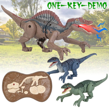 Remote Control Dinosaur with 3D Eye Roaring Sounds for 3-12 Years Old - A-1 Thread Vault
