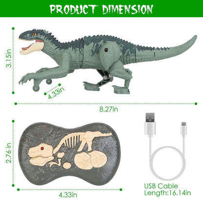 Remote Control Dinosaur with 3D Eye Roaring Sounds for 3-12 Years Old - A-1 Thread Vault