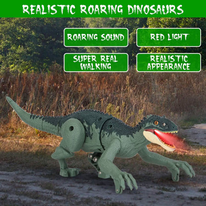 Remote Control Dinosaur with 3D Eye Roaring Sounds for 3-12 Years Old - A-1 Thread Vault