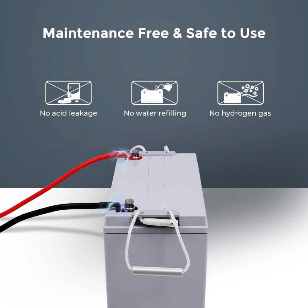 Renogy Deep Cycle AGM 12 Volt 100Ah Battery (Refurbished) - A-1 Thread Vault