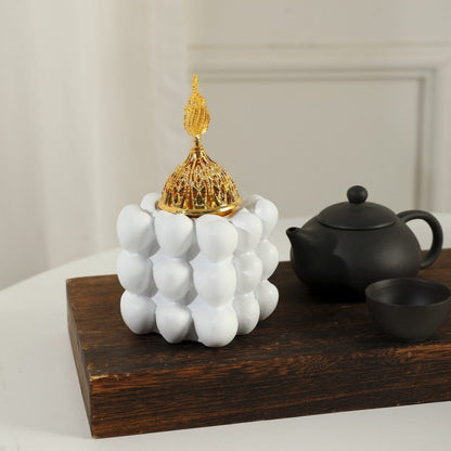 Resin Decorative Heart-Shaped Cube Incense Burner (MAC401) - A-1 Thread Vault