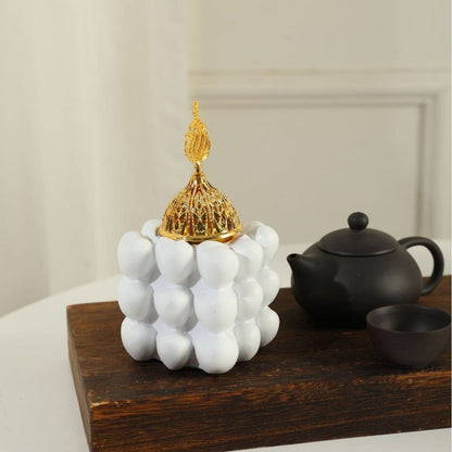 Resin Decorative Heart-Shaped Cube Incense Burner (MAC401) - A-1 Thread Vault