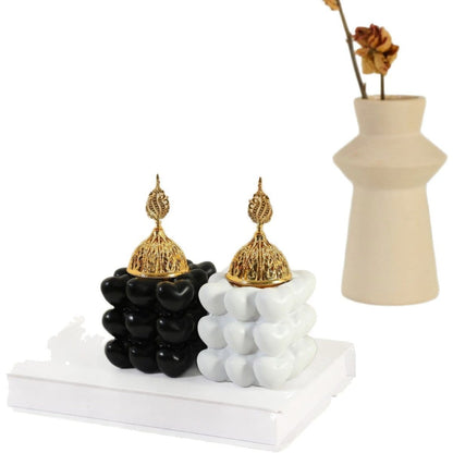 Resin Decorative Heart-Shaped Cube Incense Burner (MAC401) - A-1 Thread Vault