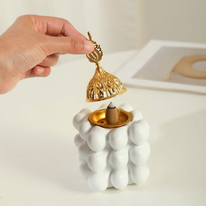 Resin Decorative Heart-Shaped Cube Incense Burner (MAC401) - A-1 Thread Vault