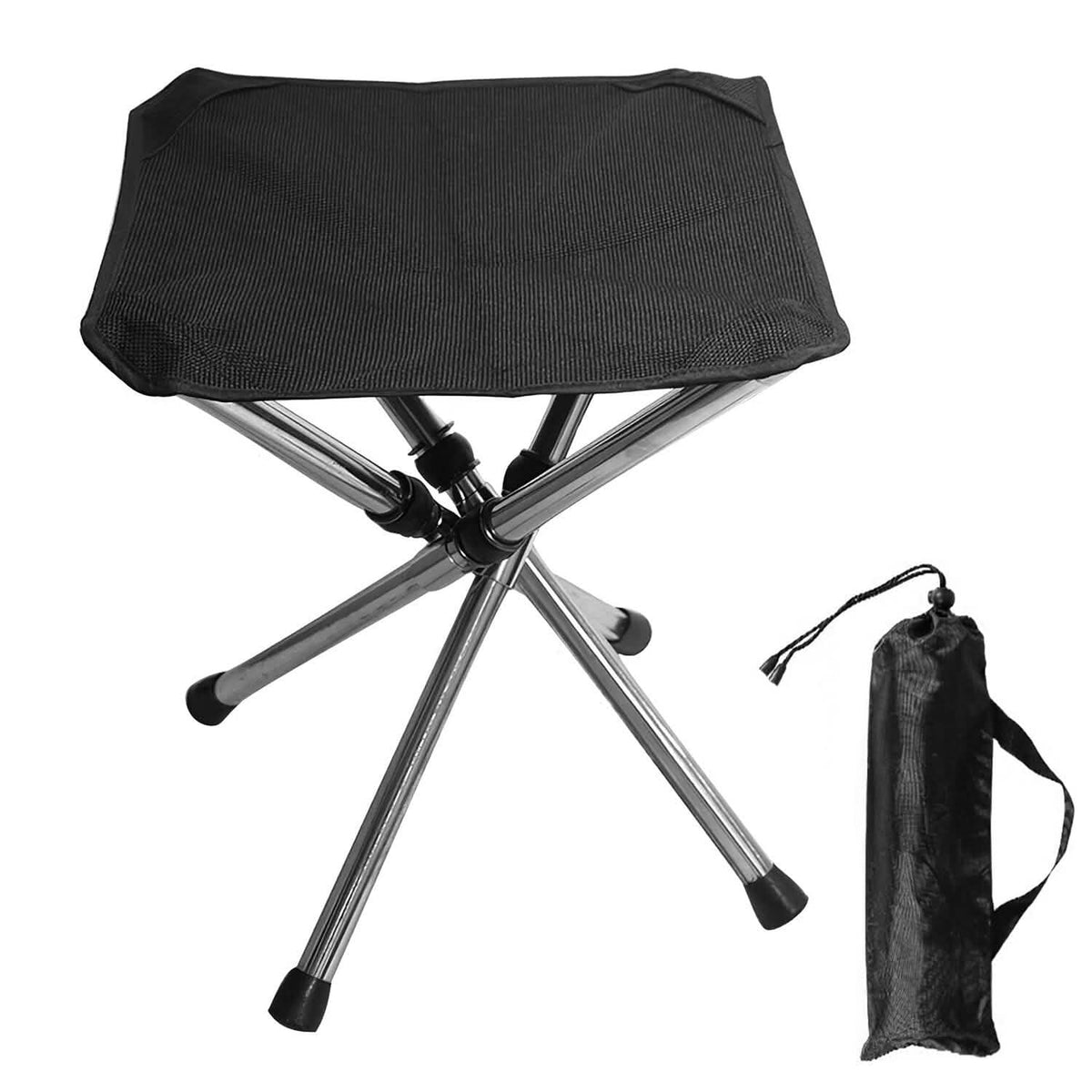 Retractable Portable Folding Chair Easy Set Up Backpacking Stool - A-1 Thread Vault
