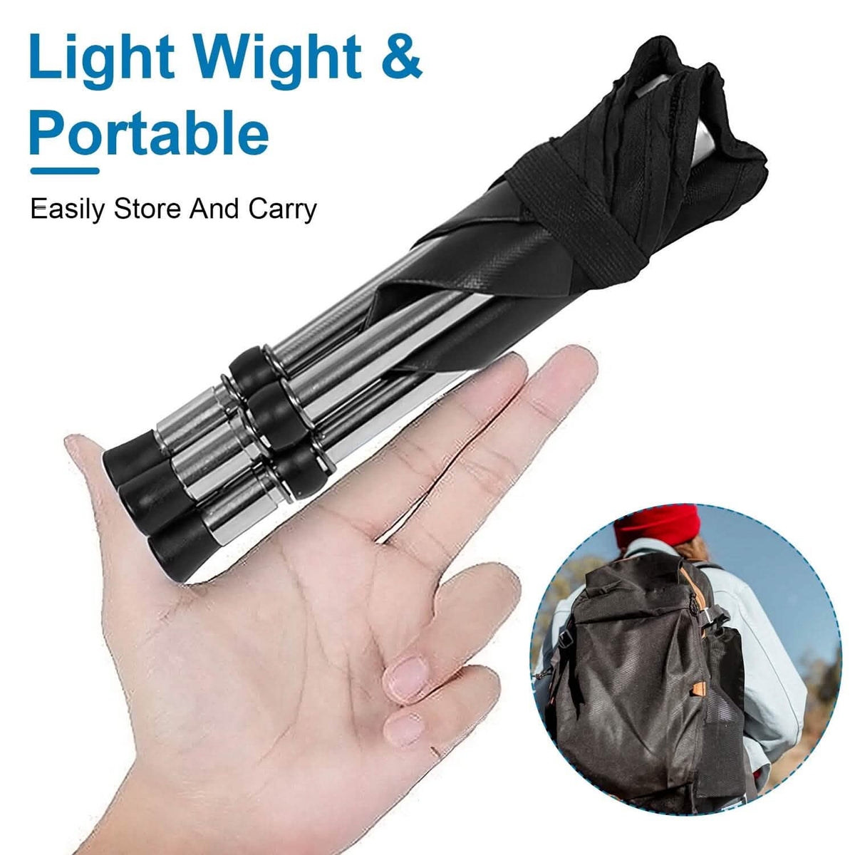 Retractable Portable Folding Chair Easy Set Up Backpacking Stool - A-1 Thread Vault