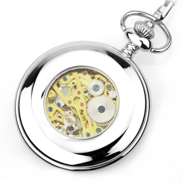Retro Hollow Mechanical Flip-Open Pocket Watch - A-1 Thread Vault