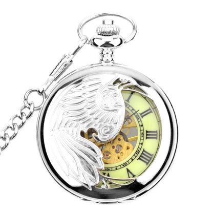 Retro Hollow Mechanical Flip-Open Pocket Watch - A-1 Thread Vault