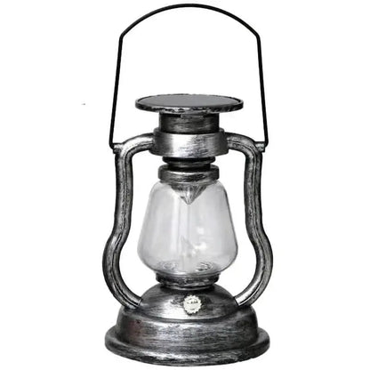 Retro Kerosene Lamp LED Horse Lantern Outdoor Waterproof Portable Rechargeable Solar Powered Flame Light - A-1 Thread Vault