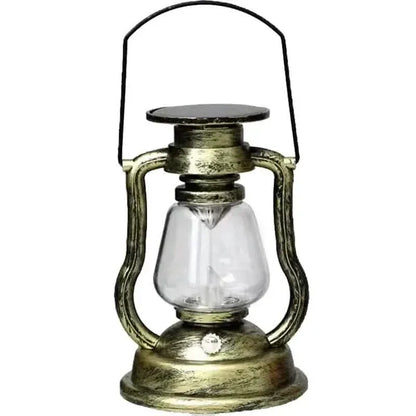 Retro Kerosene Lamp LED Horse Lantern Outdoor Waterproof Portable Rechargeable Solar Powered Flame Light - A-1 Thread Vault