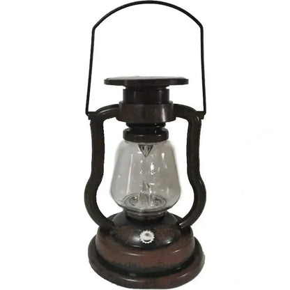 Retro Kerosene Lamp LED Horse Lantern Outdoor Waterproof Portable Rechargeable Solar Powered Flame Light - A-1 Thread Vault