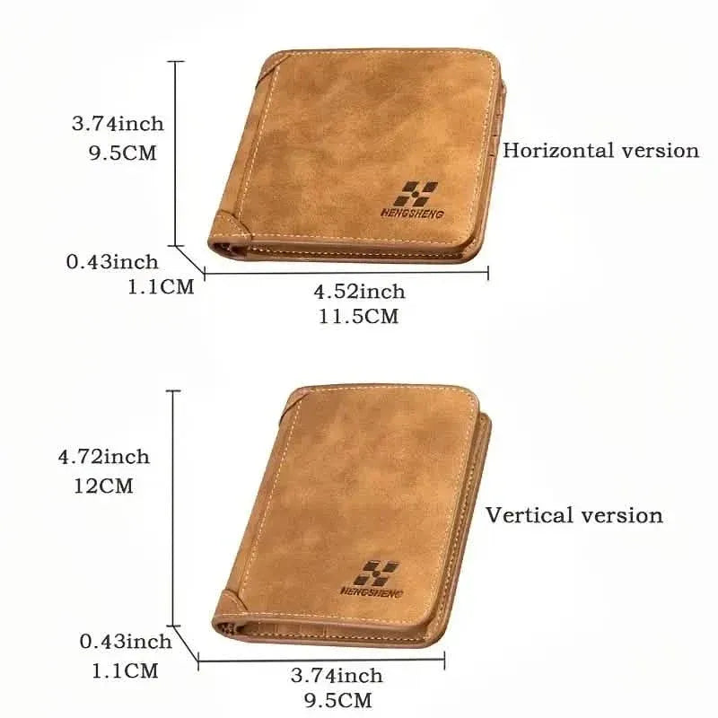 Retro Leather Card Holder for Men - A-1 Thread Vault