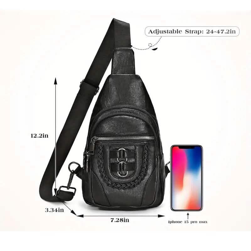 Retro PU Leather Crossbody Bag - A-1 Thread Vault