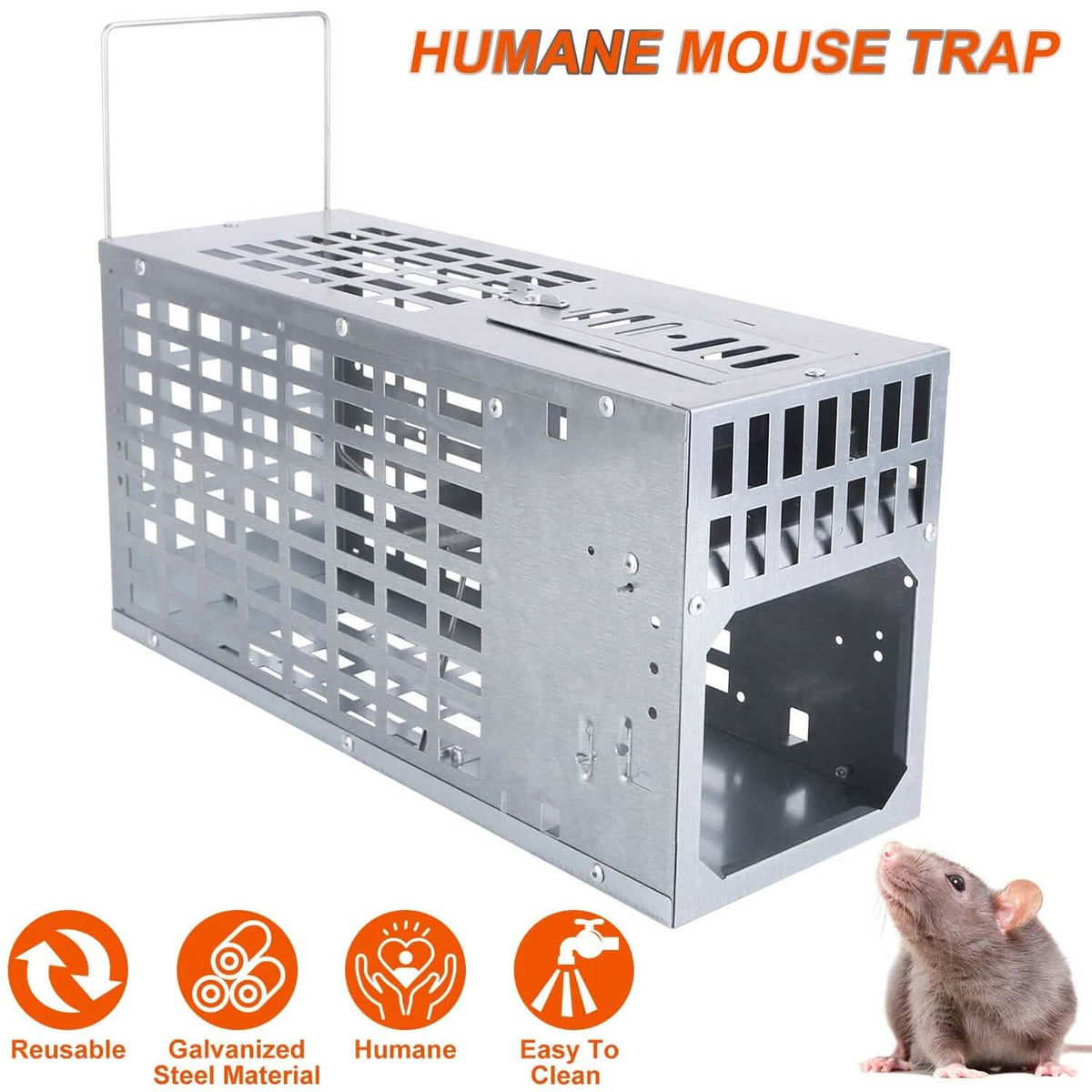 Reusable Metal Rat Cage Catch Release Continuous Capture - A-1 Thread Vault