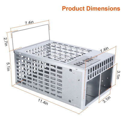 Reusable Metal Rat Cage Catch Release Continuous Capture - A-1 Thread Vault