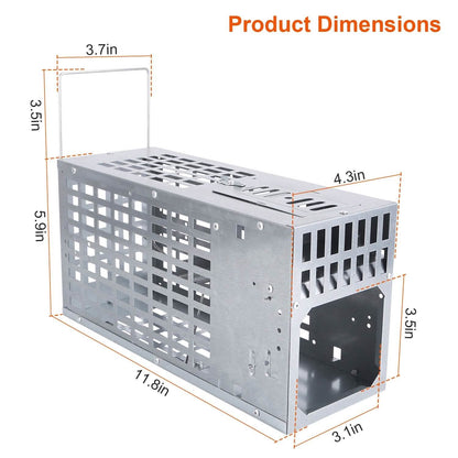 Reusable Metal Rat Cage Catch Release Continuous Capture - A-1 Thread Vault