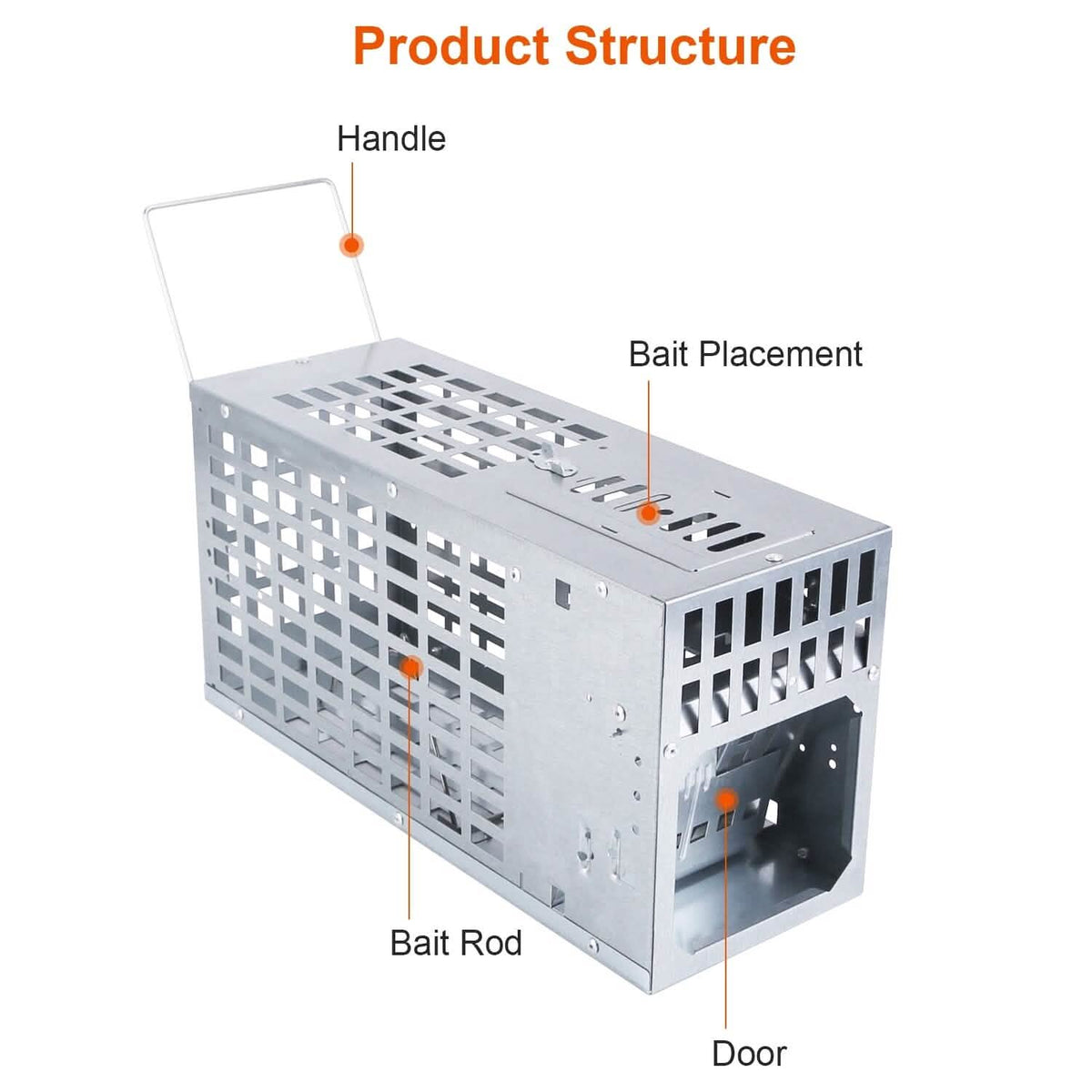 Reusable Metal Rat Cage Catch Release Continuous Capture - A-1 Thread Vault