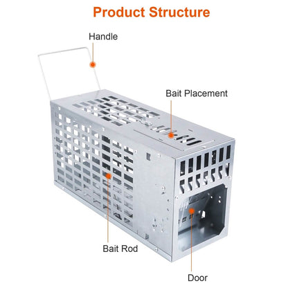 Reusable Metal Rat Cage Catch Release Continuous Capture - A-1 Thread Vault