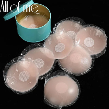 Reusable Women Breast Petals Lift Nipple Cover Invisible Petal Adhesive Strapless Backless Stick on Bra Silicone Breast Stickers - A-1 Thread Vault