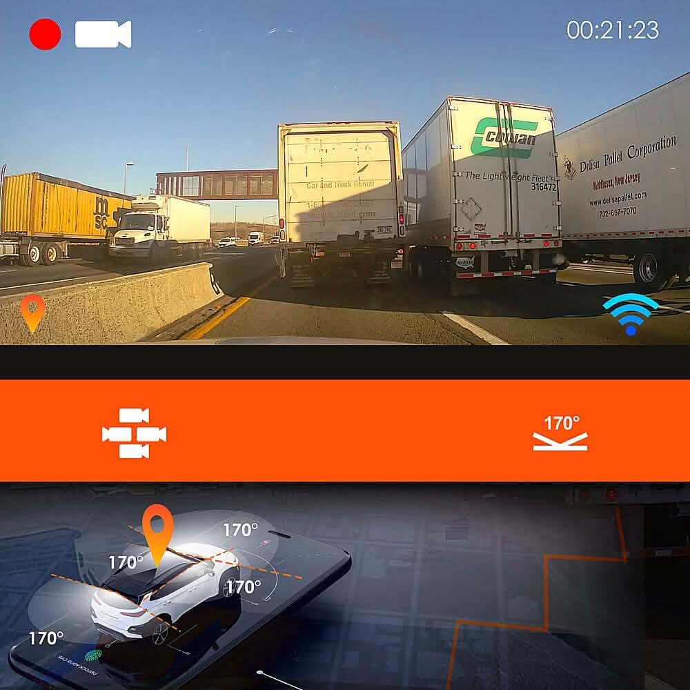 Rexing - R4 4 Channel Dash Cam with All Around 1080p Resolution, Wi-Fi, and GPS - Black (Refurbished) - A-1 Thread Vault