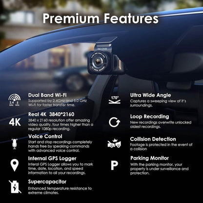 RexingUSA V55 Dash Cam - 4k Modular Capabilities (Refurbished) - A-1 Thread Vault