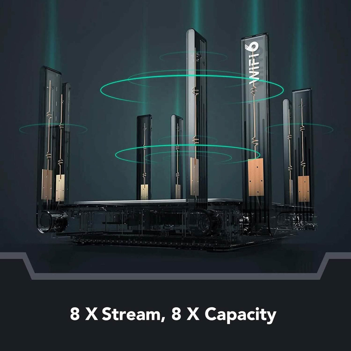 Reyee WiFi 6 Router AX3200 Wireless Internet High Speed Smart Router with 8 Omnidirectional Antennas (Refurbished) - A-1 Thread Vault