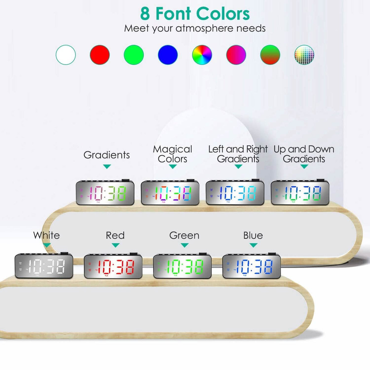 RGB Color LED Digital Alarm Clock - A-1 Thread Vault