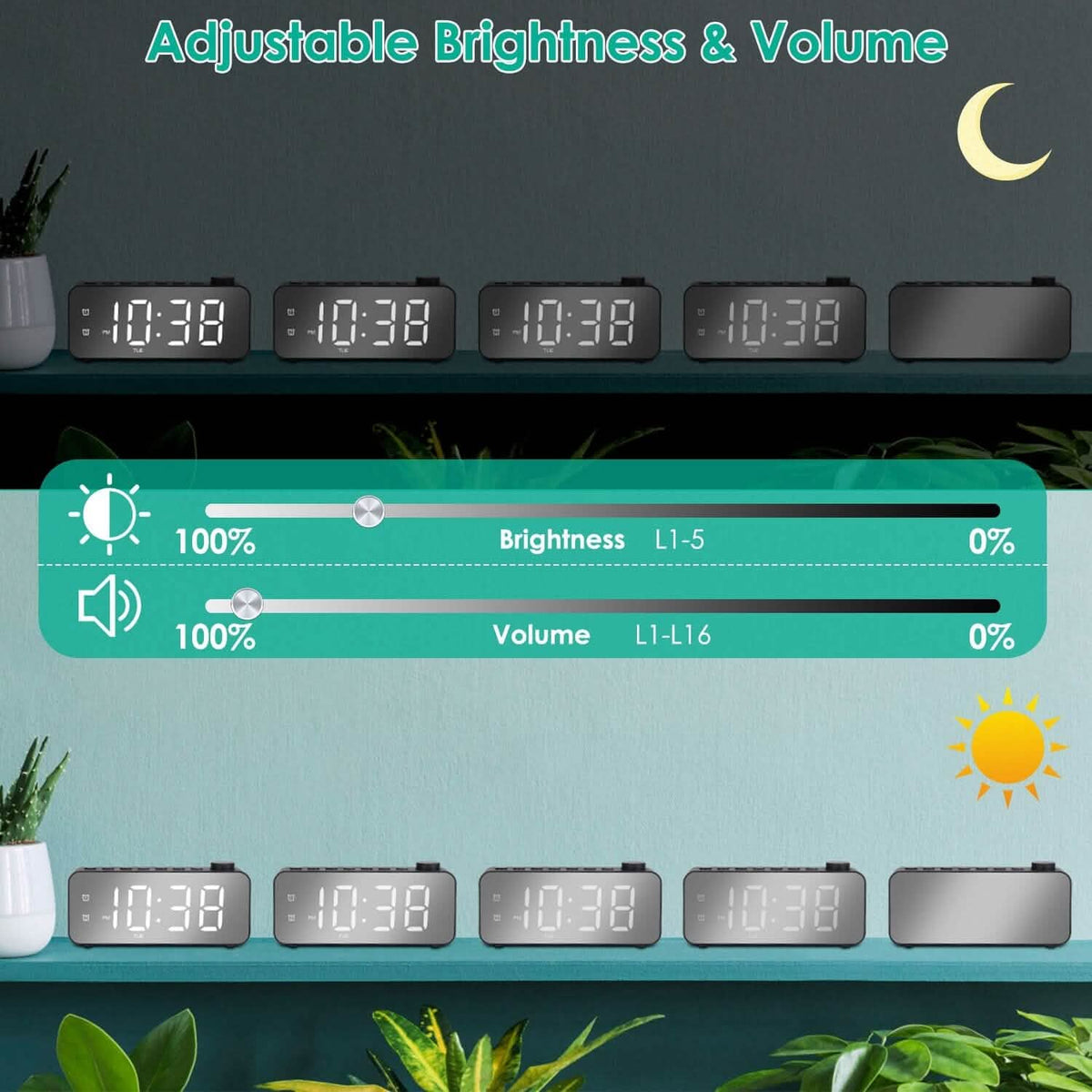 RGB Color LED Digital Alarm Clock - A-1 Thread Vault