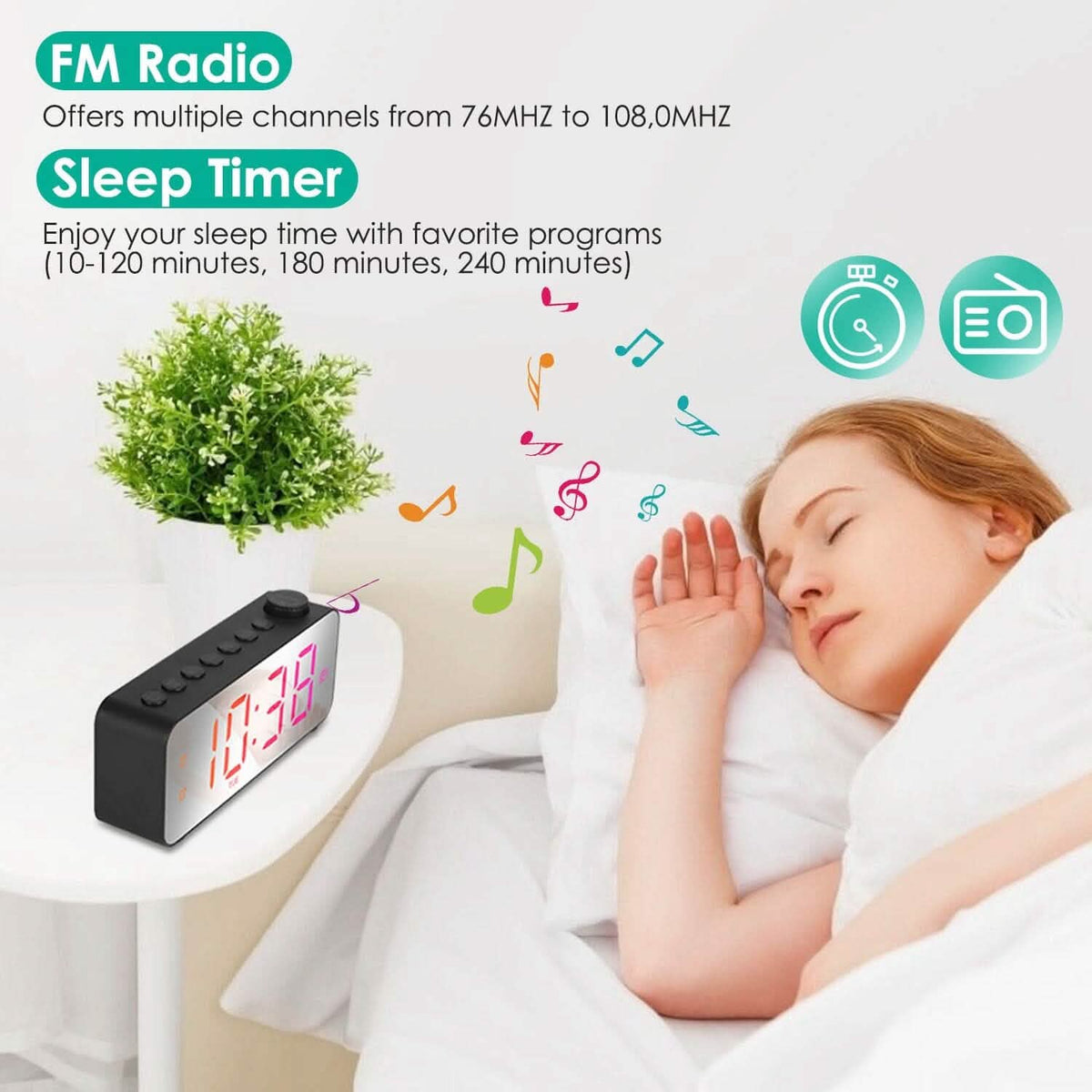 RGB Color LED Digital Alarm Clock - A-1 Thread Vault
