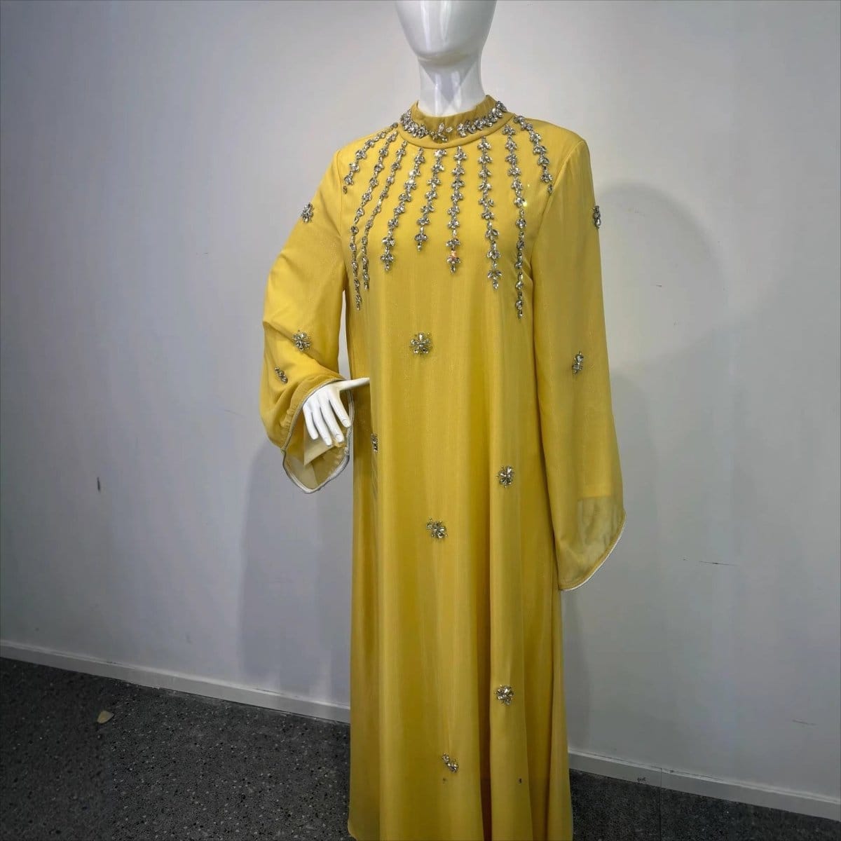 Rhinestone Scatter Batwing Abaya (MA419) - A-1 Thread Vault