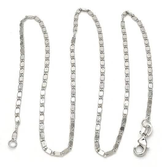 Rhodium Filled High Polish Finish Basic Necklace - A-1 Thread Vault