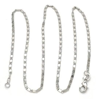 Rhodium Filled High Polish Finish Basic Necklace - A-1 Thread Vault