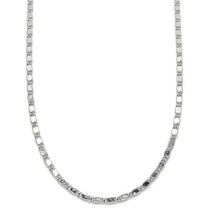 Rhodium Filled High Polish Finish Basic Necklace - A-1 Thread Vault