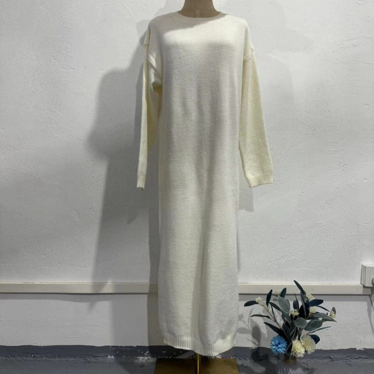 Ribbed Knit Maxi Dress(MS443) - A-1 Thread Vault
