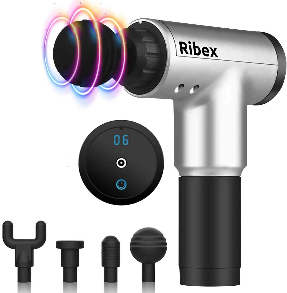 Ribex Pro Massage Gun With 4 Attachable Heads - A-1 Thread Vault