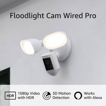 Ring Floodlight Cam Wired Pro with Bird’s Eye View and 3D Motion Detection (Refurbished) - A-1 Thread Vault